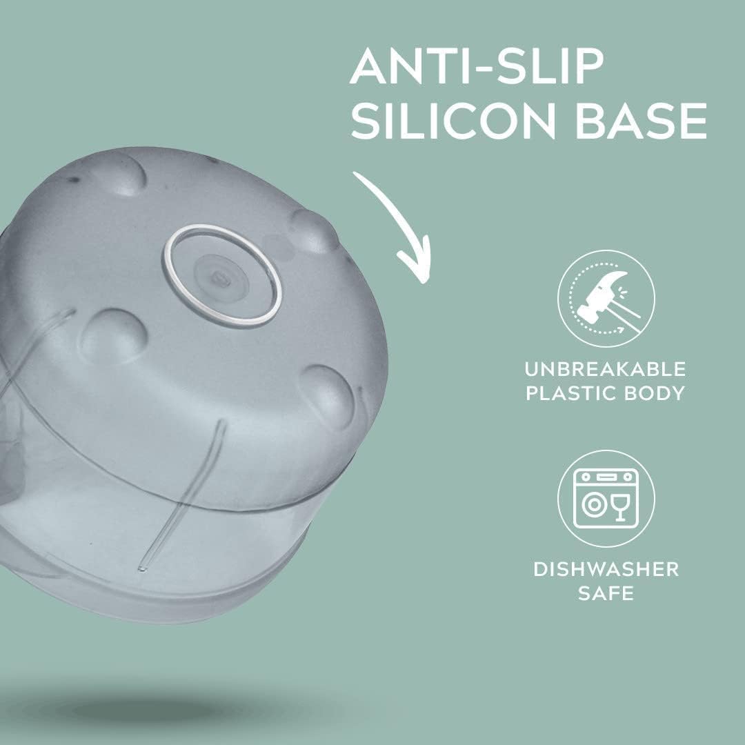 KEVIN Chopper for Kitchen Use 650ml,5 Blade Steel Large Manual Hand-Press Vegetable Chopper Mixer Cutter Push Chopper to Cut Onion, Salad, Tomato, Potato (Indian,Heavy QUALTY) (650 ML)