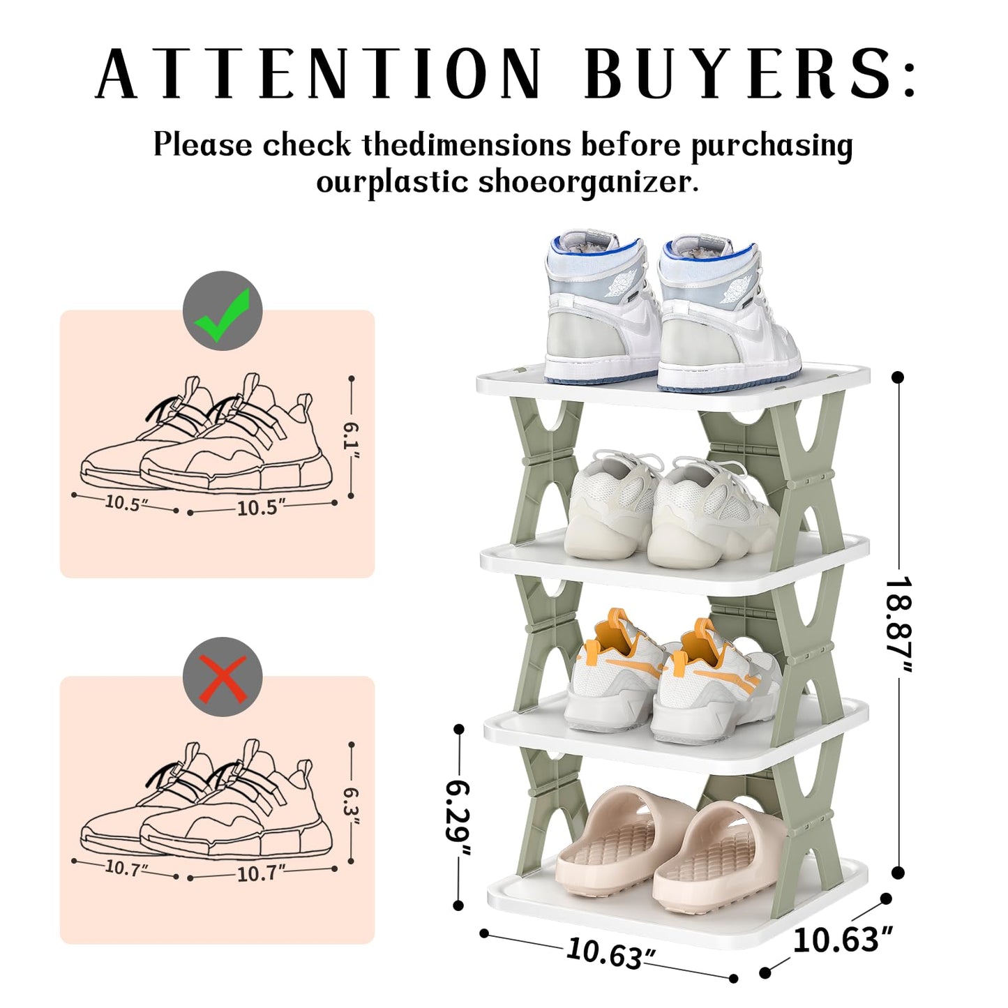4 Tier Shoe Rack Foldable
