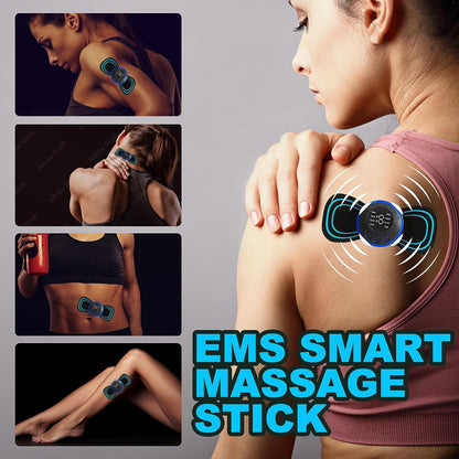 LC SUPPORT (Life Care Sports & Surgicals) Wireless EMS Mini Body Massager Machine Portable Butterfly Massager for Blood Circulation, Pain Relief with 8 Modes & 19 Strength Levels (Mini Massager)