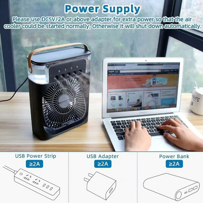 Portable Air cooler Table fan with humidifier