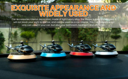 Solar Powered Helicopter For Interior Dashboard With Aroma Diffuser Oil