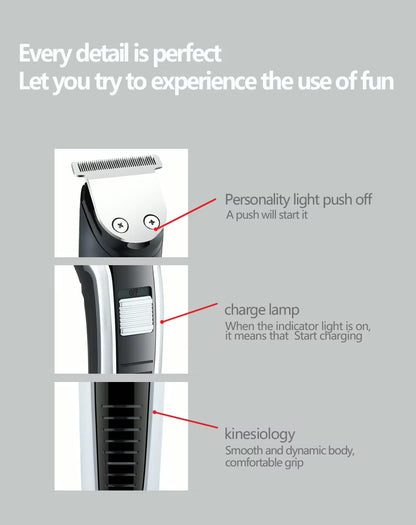 HTC AT-538 Electric Small Size Trimmer For Men - Precision Cutting, Rechargeable, Compact, For Men & Women