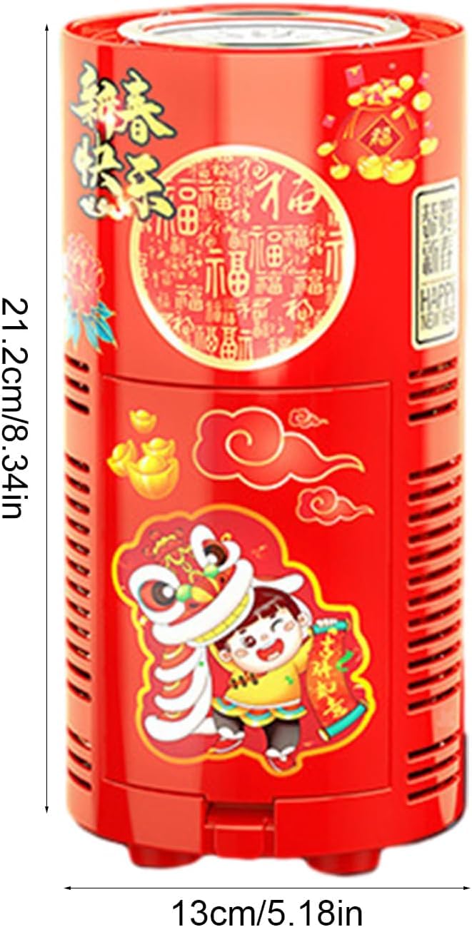 Kids Electric Bubble Machine with LED Lights and Music Automatic Firework Bubble Toy (80ml Solution Included) Portable for Indoor and Outdoor Birthday Parties, Weddings, Camping