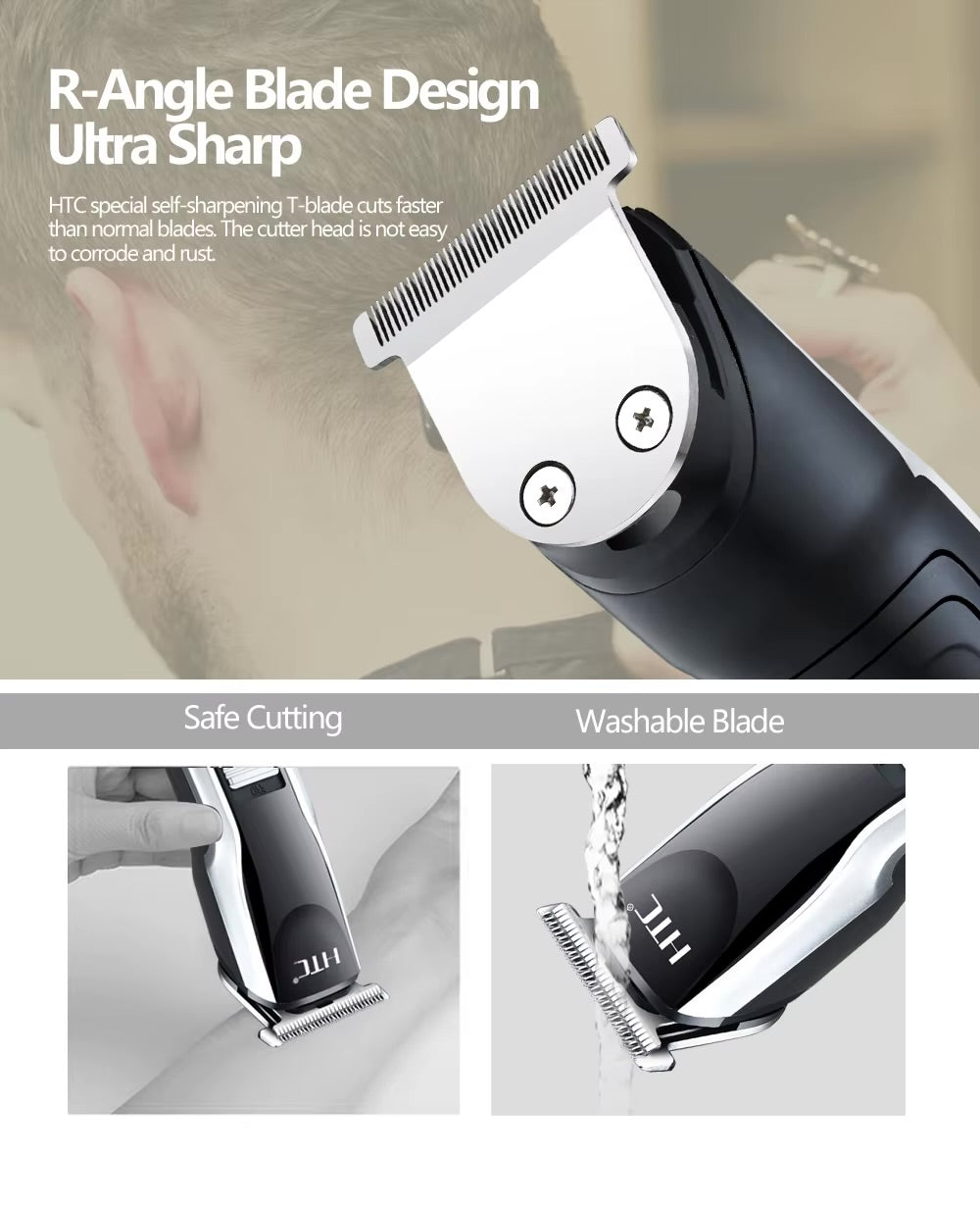 HTC AT-538 Electric Small Size Trimmer For Men - Precision Cutting, Rechargeable, Compact, For Men & Women