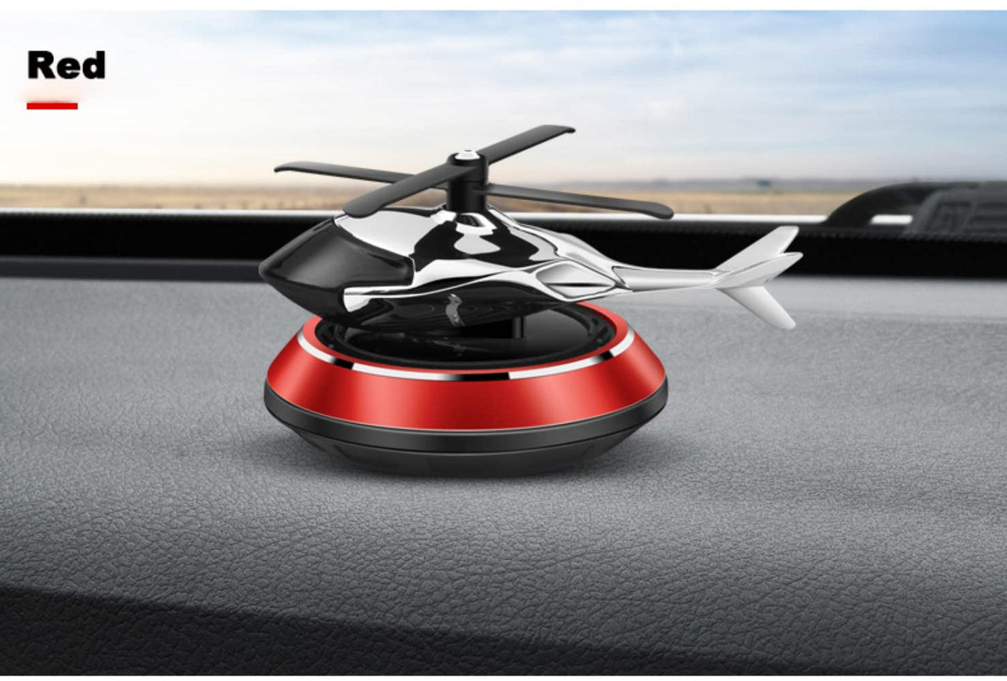 Solar Powered Helicopter For Interior Dashboard With Aroma Diffuser Oil