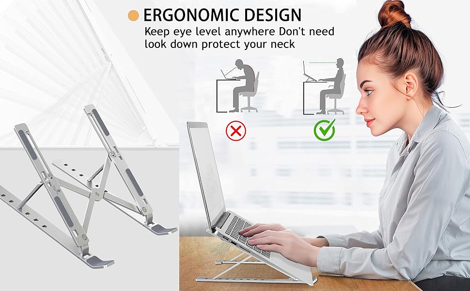 FlexMate X Foldable Adjustable Metal Laptop & Mobile Stand – Universal Fit for All Devices