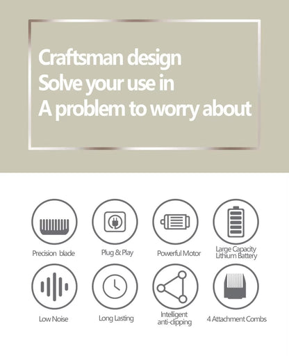 HTC AT-538 Electric Small Size Trimmer For Men - Precision Cutting, Rechargeable, Compact, For Men & Women