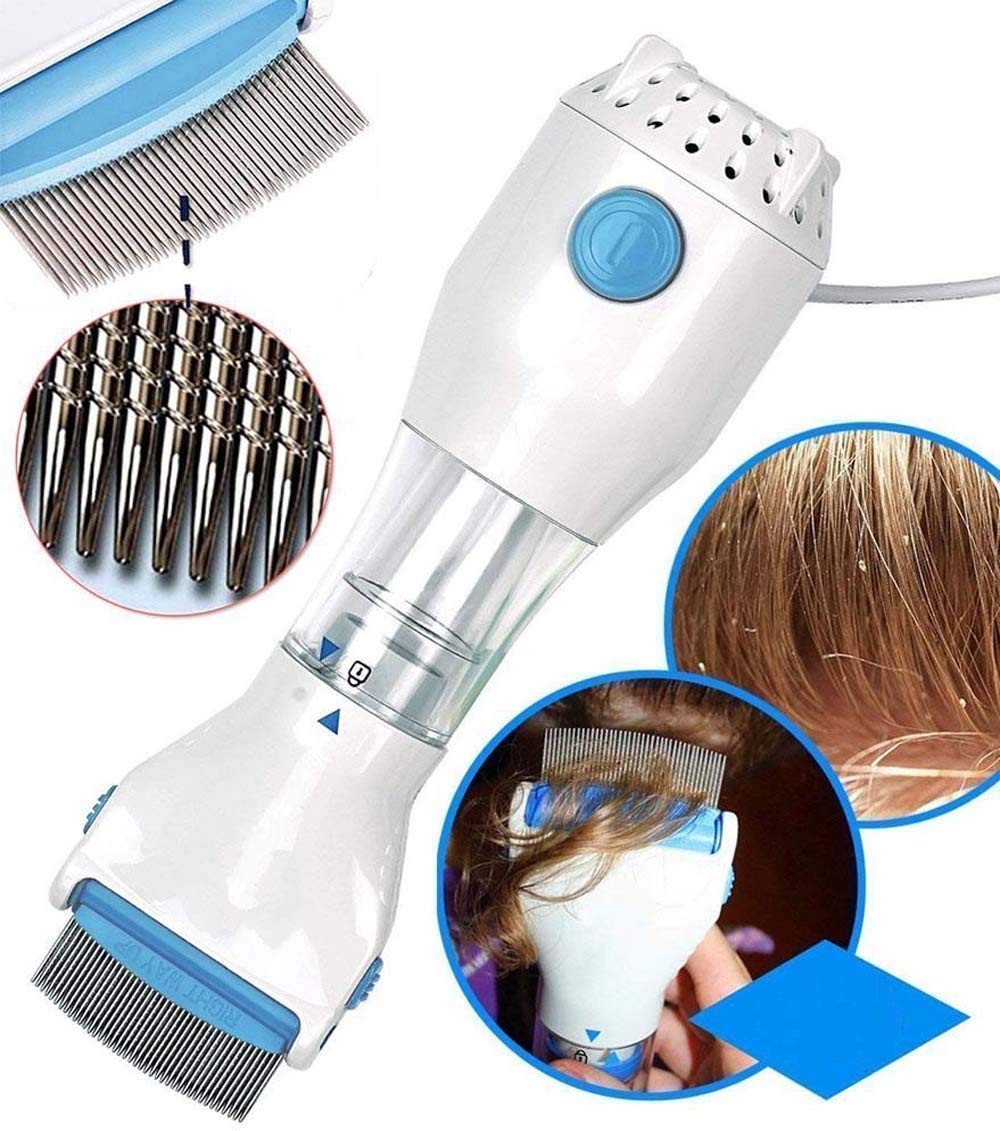 240V Electrical Head Lice Comb Lice Solution Chemical Free Kills Head Lice Capture Lice Removal Treatment Lice Combs and Vacuums Machine for lice removed from Head V-Comb