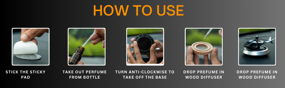 Solar Powered Helicopter For Interior Dashboard With Aroma Diffuser Oil