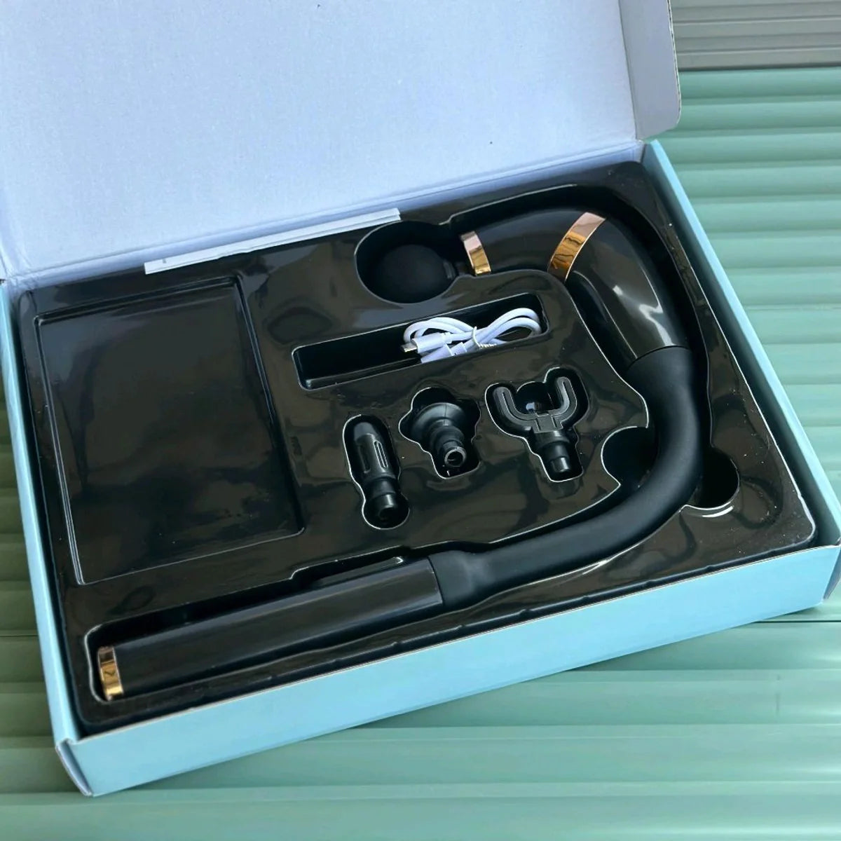 Fascia Gun Deep Tissue Massage Gun – 6 Speed | 4 Massage Heads | Muscle Relaxation & Pain Relief