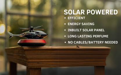 Solar Powered Helicopter For Interior Dashboard With Aroma Diffuser Oil