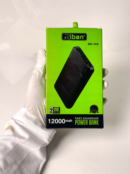 Riban RB-169 12000mAh Fast Charging Power Bank