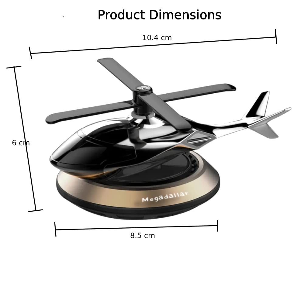 Solar Powered Helicopter For Interior Dashboard With Aroma Diffuser Oil