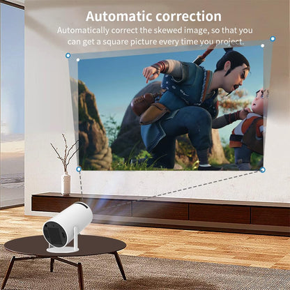 Smart Projector for Home 4k Support, Native 720p Hd Resolution, 2500 Lumen, Rotabable Design, Speaker, Android 11 with Built-in Apps (netflix, Prime, Youtube) Wifi, 100''max Display