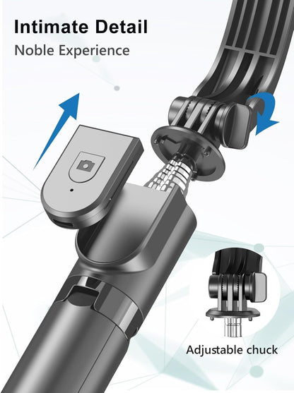 EFEX Multi-Function Selfie Stick Tripod Long Selfie Stick for iPhone&Android Multiple Mount for Camera Gopro Fill Light Aluminum Portable Mobile Tripod with Bluetooth Remote