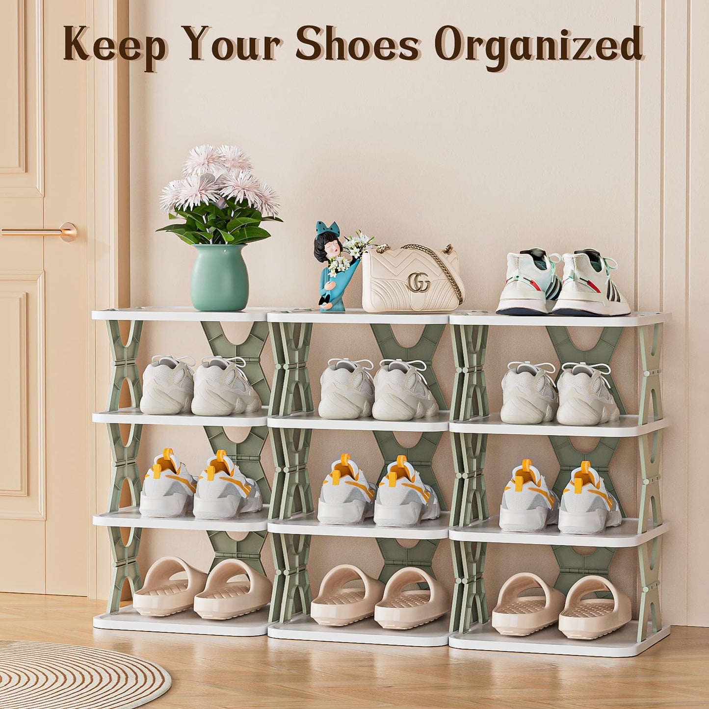 4 Tier Shoe Rack Foldable