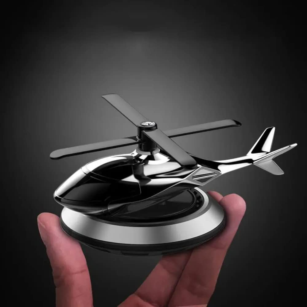 Solar Powered Helicopter For Interior Dashboard With Aroma Diffuser Oil